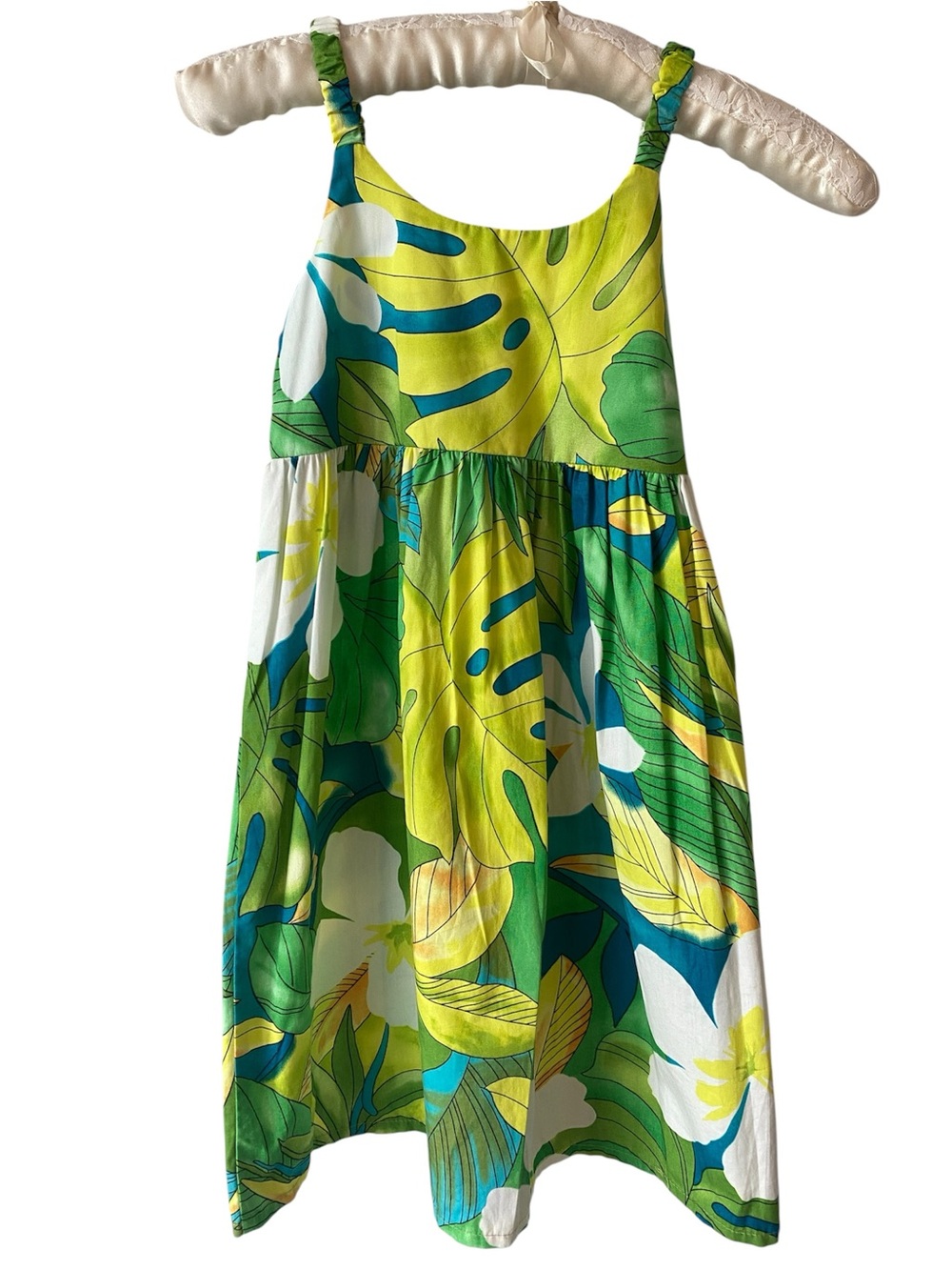 Kilohana Clothing Co Girls Hawaiian Tropical  Print Sun Dress, 100% Cotton, Sz 5